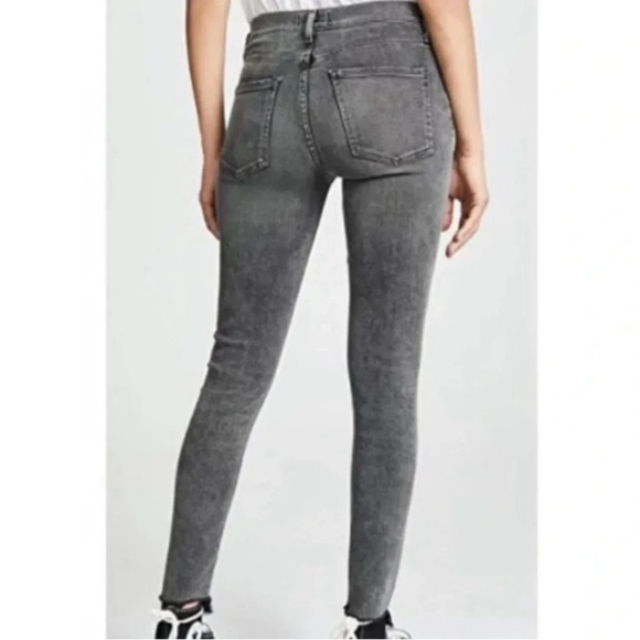 Agolde Sophie High Rise Amplify Black Wash Distressed Jeans Size 26 - Picture 3 of 8